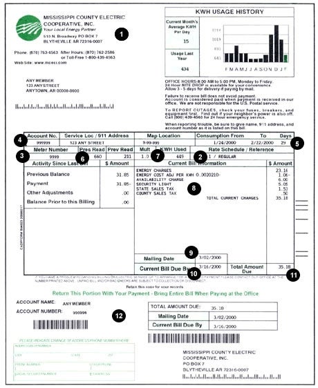 sample bill